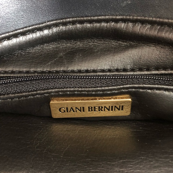 Giani Bernini Navy Leather Shoulder Bag - Picture 7 of 10